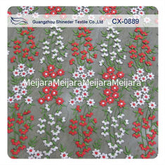 China Muti - stof van het Kleuren haakt de Bloemen Geborduurde Kant, Maniertextiel leverancier
