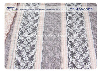 China De nieuwe Stof van het Kant Nylon Spandex van Tulle Stretchable, 130cm Breedte CY-LW0003 leverancier