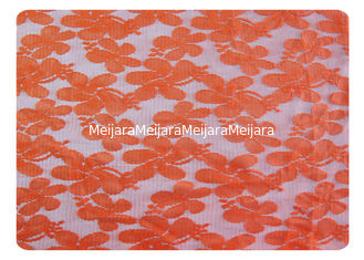 China De oranje 100% Stof van het Polyesterkant voor Modieuze Kleding, Lingerie CY-CT8556 leverancier