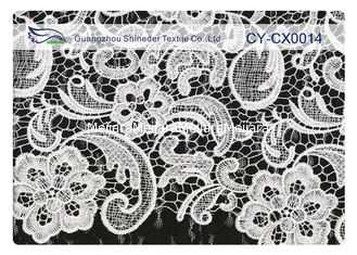China OEM/ODM Stof van het Douane de Nylon Geborduurde Kant voor Kleding CY-CX0014 leverancier