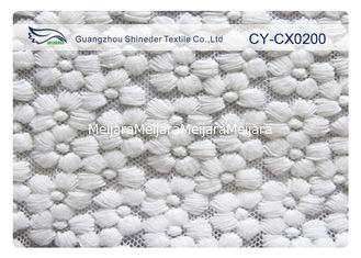 China Elastisch Geribd Geborduurd de Stoffennylon van het Netwerkkant met Spandex en Polyester leverancier