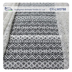 China Jacquard Nylon Katoenen Geribde Kantstof voor Kledingstuk Materiële SGS BV ZIJN CY-LW0788 leverancier