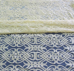 China Voile het Gele Katoenen Nylon Kantstof Milieuvriendelijke Verven voor Gordijndecoratie CY-DK0035 leverancier