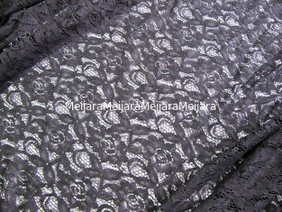 China 150cm In water oplosbare Katoenen Nylon Kantstof Zwarte Gebreide CY-LW0032 leverancier