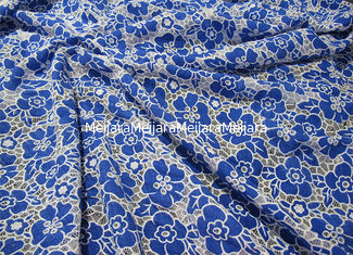China Gebreid van het Katoenen de Stoffenblauw Polyesterkant met het Kant van de Doorsmeltingsbloem (CY-DK0019) leverancier