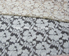China Grijze Elastische de Viscose Nylon Katoenen van het Koordkant Materiële/Bloemenstof CY-DK0011 leverancier