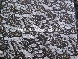 China Metaal Nylon Stof van het Eco de Vriendschappelijke Kant voor Kleding Zwarte CY-LW0219 leverancier