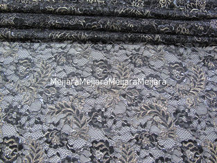 China Uitstekende Metaal Bloemen het Kantstof syd-0002 van Tulle van de Kantstof Blauwe, Nylon leverancier