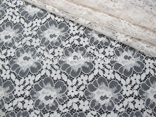 China Het milieuvriendelijke Bloemen van de Katoenen Nylon Wit Kantstof voor ZIJN Lingeriesgs BV leverancier