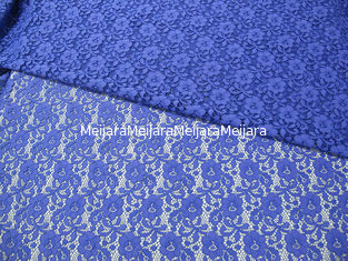 China Blauwe Nylon Digitale Mini Bloemen van de Kantstof voor Dame Dress leverancier