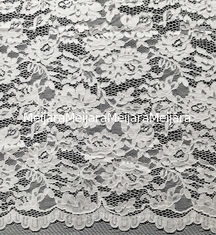 China Nylon Bruids Kantstof met Bloem en Bladpatroon leverancier