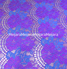 China 150CM Breedte Bloemen Katoenen Nylon Kantstof Purper/Wit/Zwart voor zich Dames het Kleden leverancier