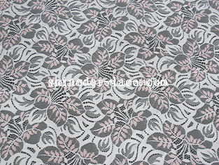 China De roze/Witte Katoenen Nylon Kantstof of de Aanpassing kleurt voor Kleding syd-0182 leverancier