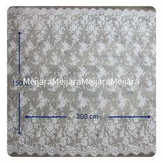 China 100 het nylon Zwitserse Kant van Voilechantilly, Aangepaste Franse Kantstof leverancier
