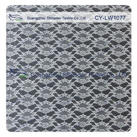 Witte Dunne Duidelijke Bloem 100% de Nylon Netto Stof van het Netwerkkant 1.5 - 1.55m Breedte leverancier