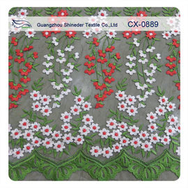 Muti - stof van het Kleuren haakt de Bloemen Geborduurde Kant, Maniertextiel leverancier