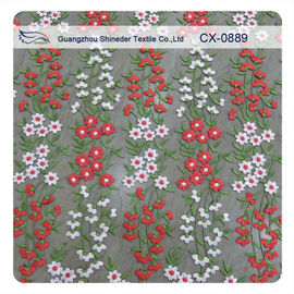 Muti - stof van het Kleuren haakt de Bloemen Geborduurde Kant, Maniertextiel leverancier