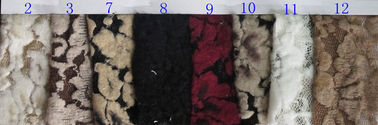 Wit Bloem Geborsteld Stretchable Kant, Stof CY-LQ0003 van Rayon de Nylon Spandex leverancier