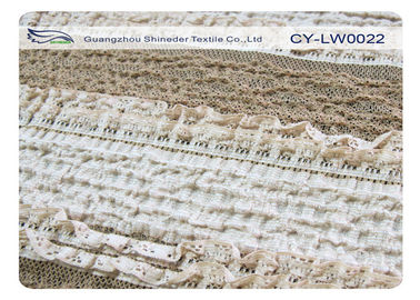 Het katoenen Nylon Kantstof van Spandex Streth voor SGS CY-LW0022 van Ondergoednachthemden leverancier