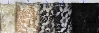De wasbare Geborstelde Bloemenstof van de Kantrek/de Nylon Katoenen Stof CY-LQ0043 van Spandex leverancier