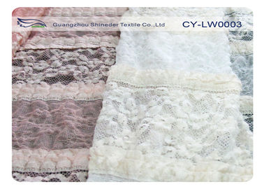 De nieuwe Stof van het Kant Nylon Spandex van Tulle Stretchable, 130cm Breedte CY-LW0003 leverancier