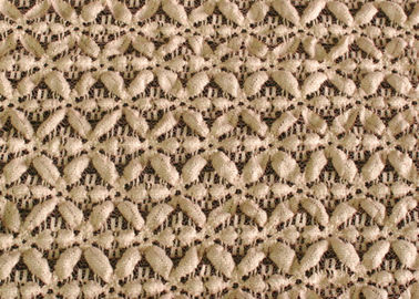 Gele het Kantstof van de kledingstuk Antistatische Rek, de Katoenen Nylon Stof CY-LW0631 van Spandex leverancier