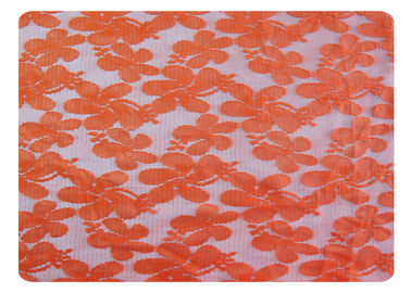 De oranje 100% Stof van het Polyesterkant voor Modieuze Kleding, Lingerie CY-CT8556 leverancier