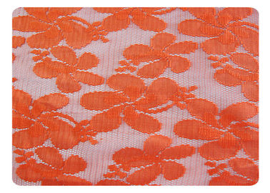 De oranje 100% Stof van het Polyesterkant voor Modieuze Kleding, Lingerie CY-CT8556 leverancier