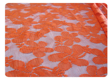 De oranje 100% Stof van het Polyesterkant voor Modieuze Kleding, Lingerie CY-CT8556 leverancier