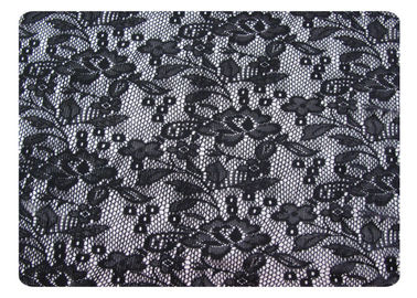 De zwarte 100% Stof van het Polyesterkant voor Nachthemden, Lingerie CY-CT8562 leverancier
