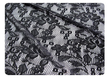 De zwarte 100% Stof van het Polyesterkant voor Nachthemden, Lingerie CY-CT8562 leverancier