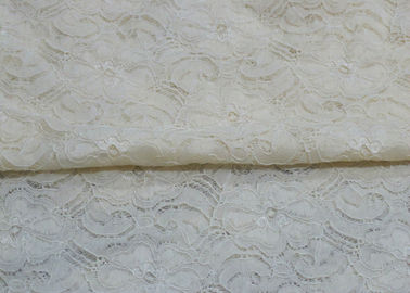 De witte Elastische Stof Mooie Elegante CY-LW0783Y van Kant Nylon Spandex leverancier
