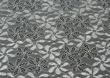 90% Nylon + 10% Spandex Stof van het Bloem de Elastische Kant voor Nachthemden CY-LW0795 leverancier