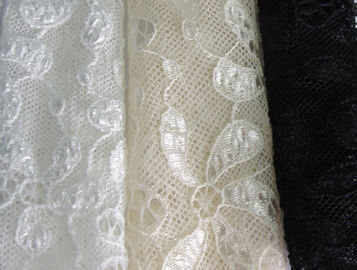 90% Nylon + 10% Spandex Stof van het Bloem de Elastische Kant voor Nachthemden CY-LW0795 leverancier