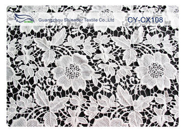 Nylon Katoen Geborduurde Kantstof met 120cm Breedte CY-CX108 leverancier