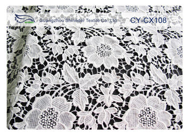 Nylon Katoen Geborduurde Kantstof met 120cm Breedte CY-CX108 leverancier