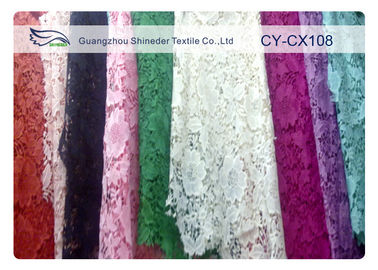 Nylon Katoen Geborduurde Kantstof met 120cm Breedte CY-CX108 leverancier