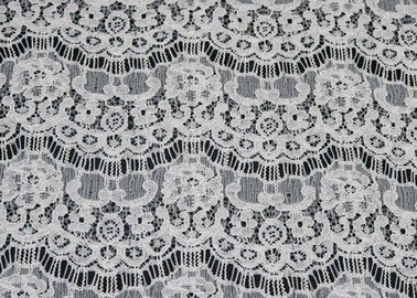 De Stoffen In water oplosbare, Elastische Nylon Katoenen van het wimper Geribde Kant Stof CY-LW0716 leverancier