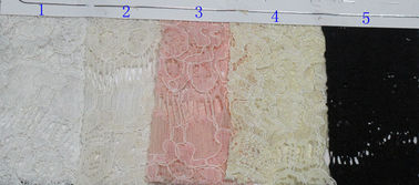 De Stoffen In water oplosbare, Elastische Nylon Katoenen van het wimper Geribde Kant Stof CY-LW0716 leverancier