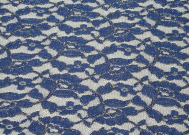 Milieuvriendelijke Metaal Katoenen van de Kantstof Blauwe, Nylon Kantstof CY-LW0791 leverancier
