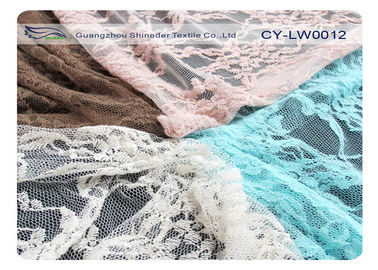 De duurzame Gegratineerde van het Katoenen Nylon Stof Kantnetwerk, de Stof CY-LW0012 van het Ondergoedkant leverancier