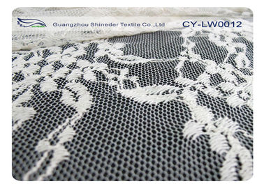 150cm Breedte Katoenen Nylon Gegratineerde Kantstof voor Huwelijkskleding CY-LW0012 leverancier