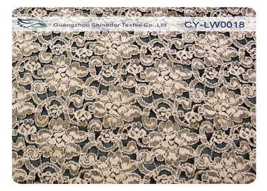 Elastische Bloem Katoenen Nylon Kantstof Elegante CY-LW0018 Tegen het krimpen leverancier