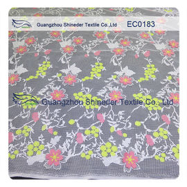 Hoog - dichtheids Nylon Katoenen Kantstof Geborduurd Kant voor Dame Garments leverancier