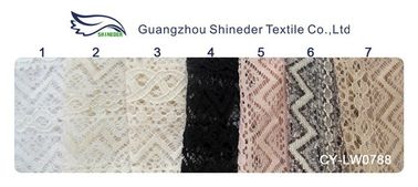 Jacquard Nylon Katoenen Geribde Kantstof voor Kledingstuk Materiële SGS BV ZIJN CY-LW0788 leverancier