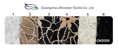 De zwarte/het Wit breide Elastische Kantstof voor Dame Garment Sunflower Pattern CY-DK0008 leverancier