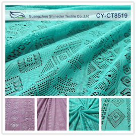 Het kleinhandels goedkope materiaal van het het kant AZO vrije kledingstuk van de stoffenpolyester geometrische (CY-CT8519) leverancier