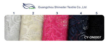 De lichte holle textiel van de het kantstof van het gaas100%nylon blad in Guangzhou-markt (CY-DN0007) leverancier