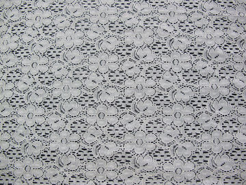 Ivoor Bloemen Katoenen Nylon Kantstof met het AZO Vrije Verven voor Dame Dress CY-DK0029 leverancier