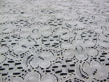 Ivoor Bloemen Katoenen Nylon Kantstof met het AZO Vrije Verven voor Dame Dress CY-DK0029 leverancier